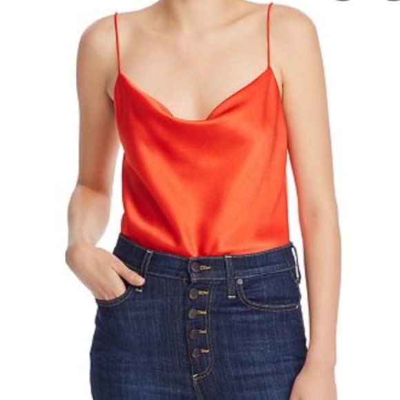 Alice + Olivia Red Satin Bodysuit - Picture 8 of 9